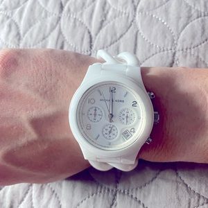 Michael Kors White Braided Watch
